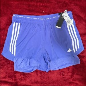 NWT Adidas Blue Athletic Shorts with White Stripes size 1X